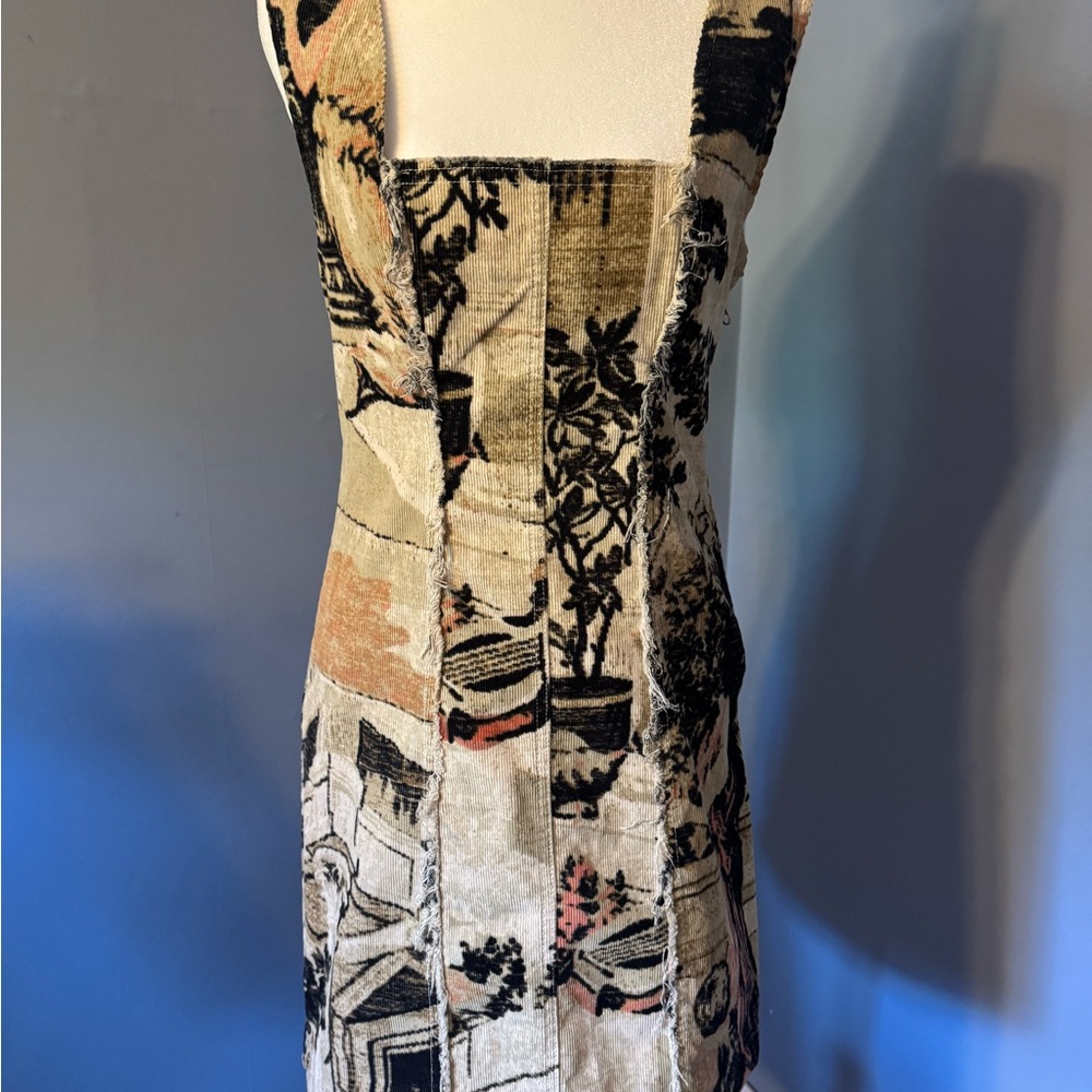 URBAN OUTFITTERS Unique Printed Corduroy Dress Sz XS